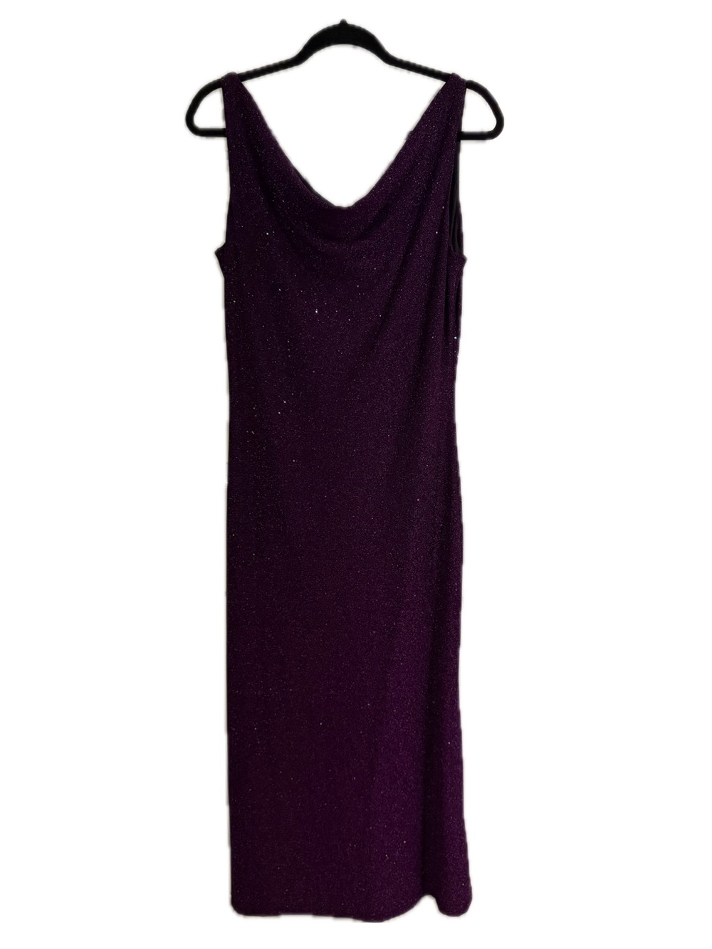 BeryLove Elegant Bodycon Glitter Purple Cocktail Dress (size L)